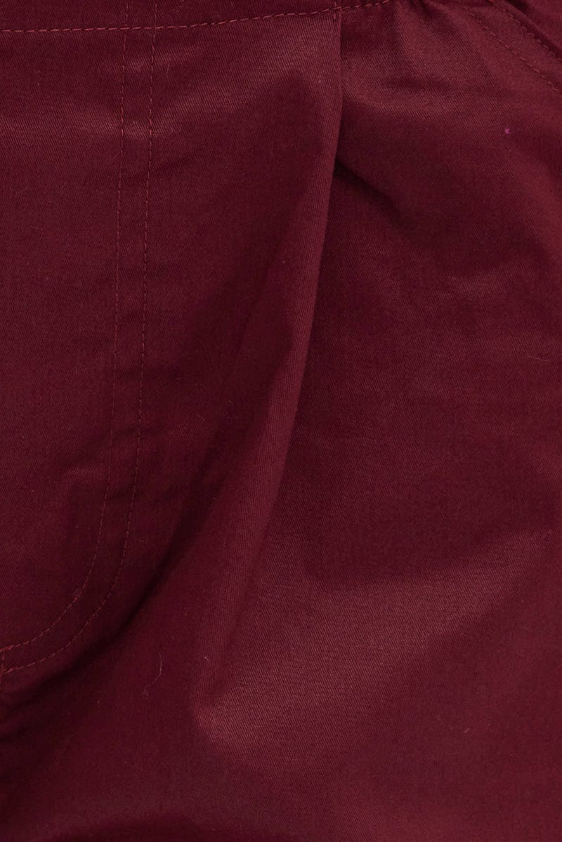 Purple Parachute Cargo Pants Low Rise