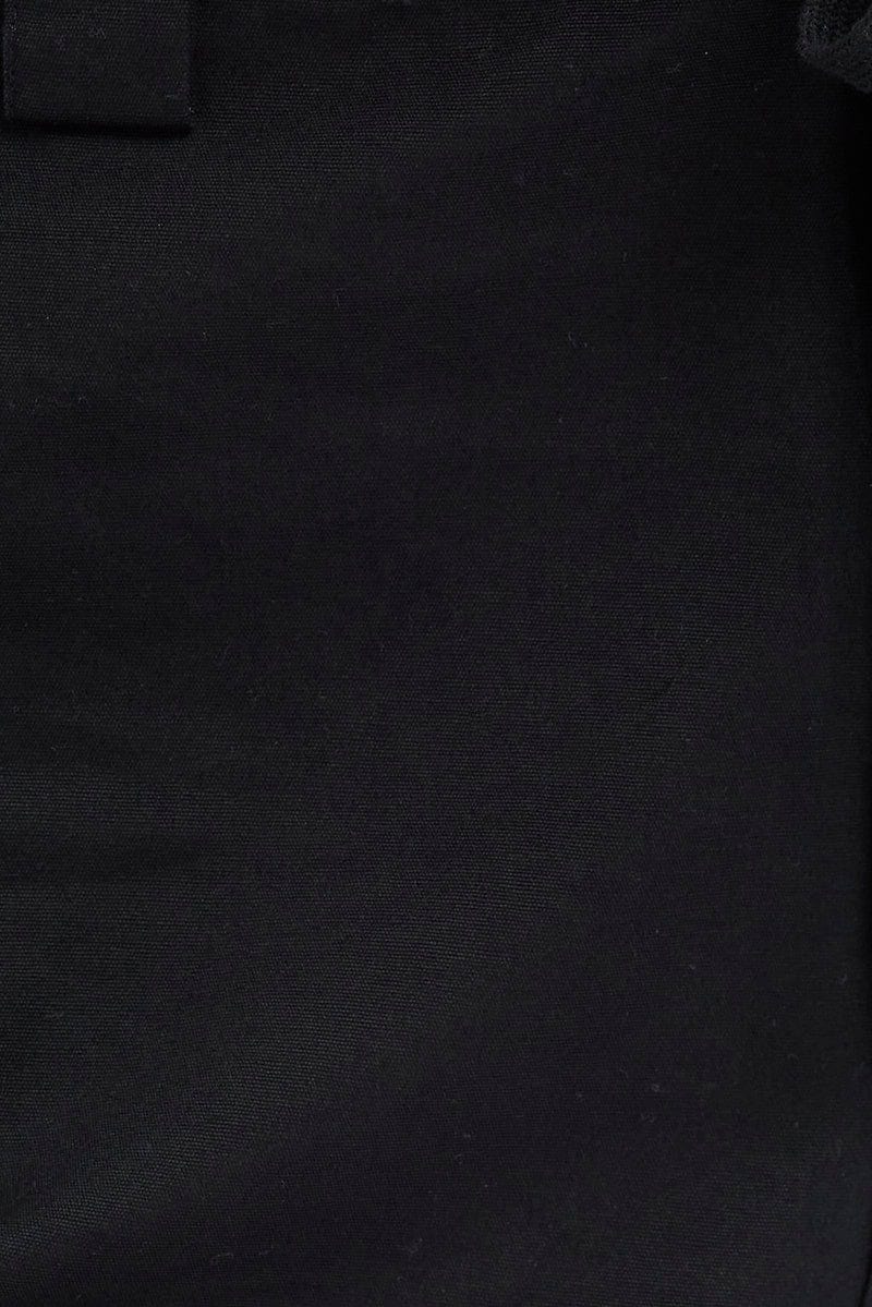 Black Cargo Pants Low Rise