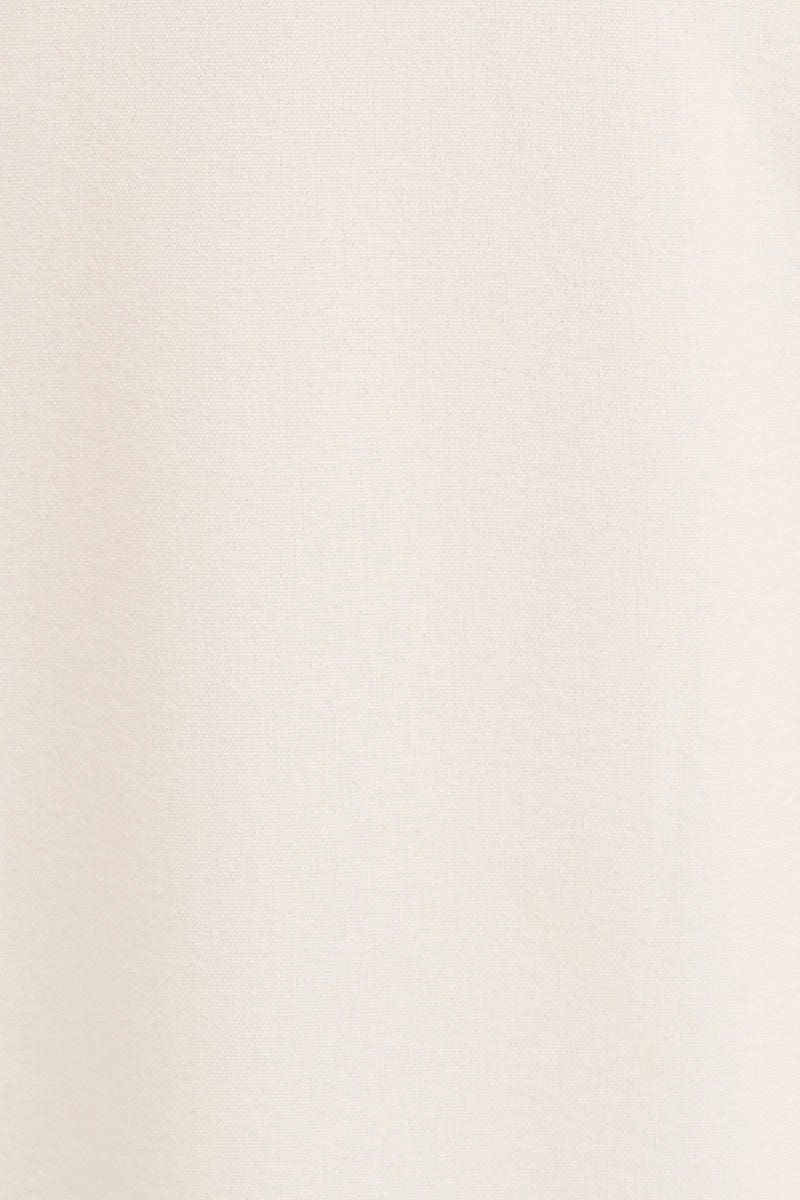 White Cargo Parachute Pants Out Pocket